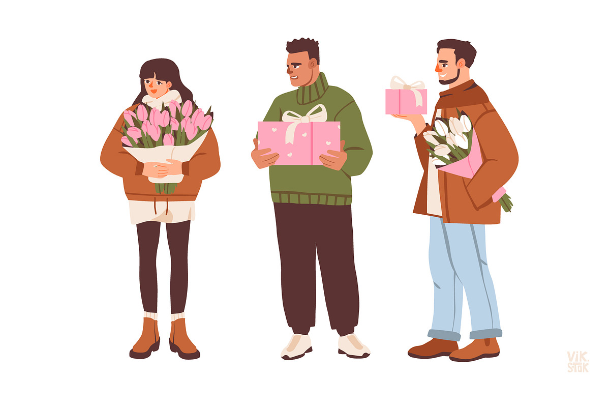 Cute Valentine’s Day People, a Person Illustration by vik.stock (Photo 6 of 7)