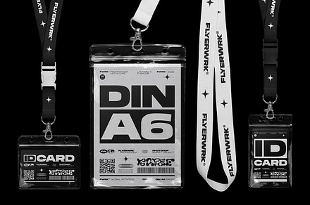 Authentic Lanyard & ID Badge Mockup