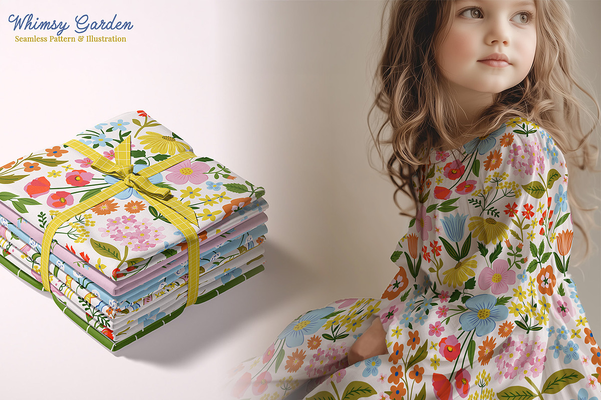 Whimsy Floral Pattern & Clipart, a Pattern Graphic by Essentially Nomadic (Photo 4 of 11)
