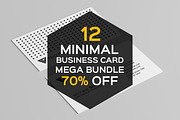 12 Minimal Business Card Templates, a Business Card Template by Shahjhan (Thumbnail 1 of 4)