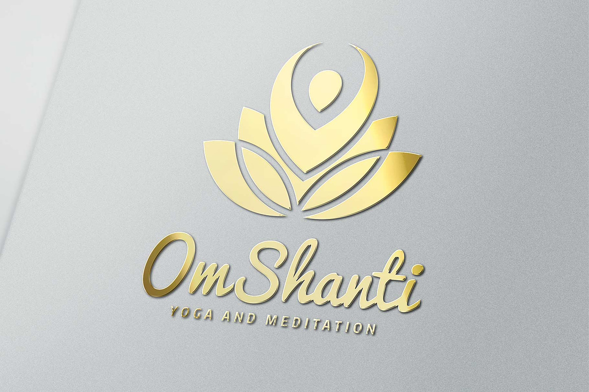 Om Shanti - Yoga and Meditation Logo, a Branding & Logo Template by Mocca Design (Photo 3 of 7)