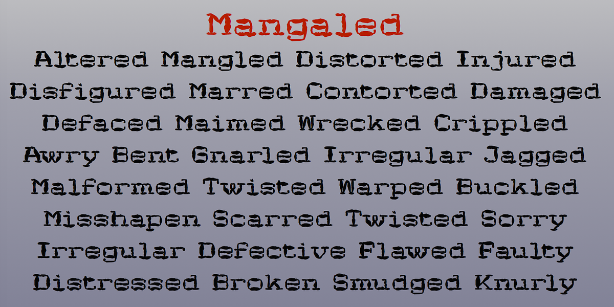 Mangaled, a Font by Ingrimayne Type (Photo 4 of 6)