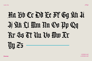 Prescissa Blackletter Typeface