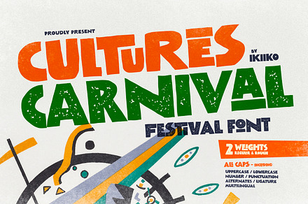 Cultures Carnival - Festival Font, a Sans Serif Font by ikiiko
