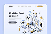 Collection of Landing page templates, a Templates & Theme by Creative Graphics (Thumbnail 8 of 11)