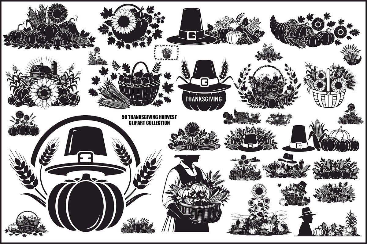 Thanksgiving Harvest Silhouette, an Illustration by Creativeshirt (Photo 1 of 51)