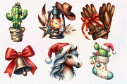 Western Cowboy Christmas Clipart, an Illustration by Dream Creation (Thumbnail 2 of 7)
