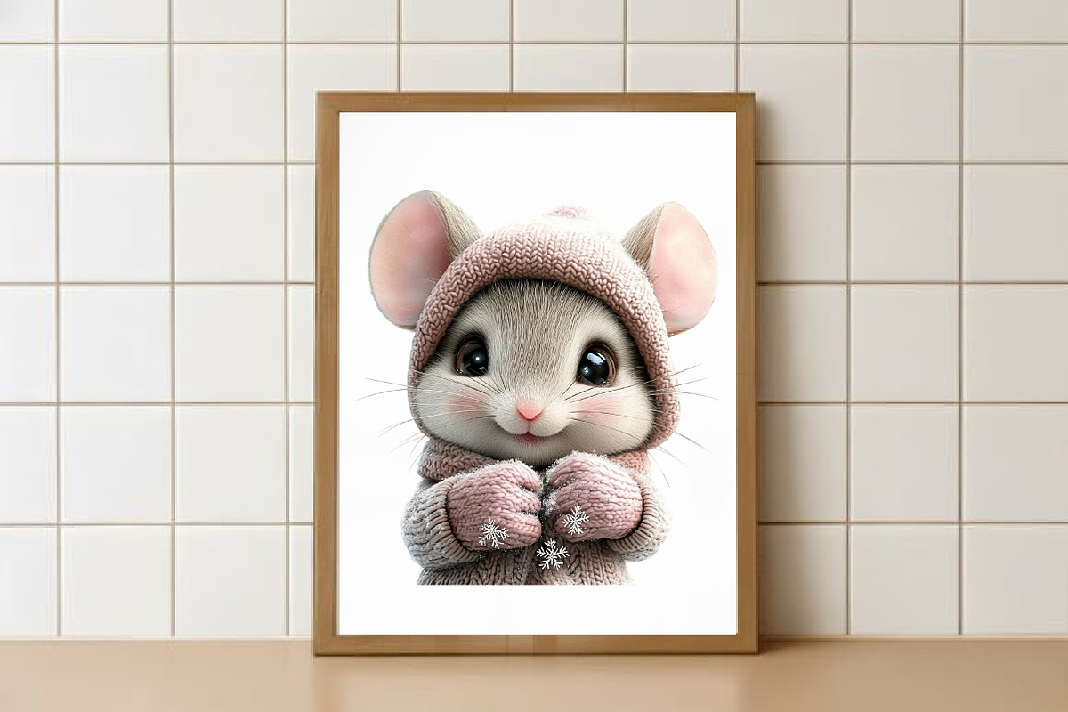 Whimsical Winter Animals Clipart, an Illustration by Watercolor design (Photo 5 of 6)