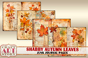 Shabby autumn leaves junk journal, a Seasonal Illustration by CraftArtStory (Thumbnail 2 of 3)