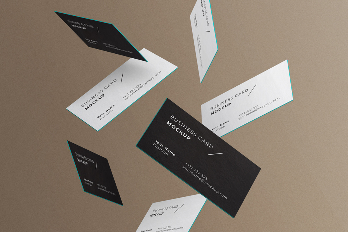 Coloured Edge Business Card Mockups, a Business Card Template by Dopestype (Photo 3 of 7)