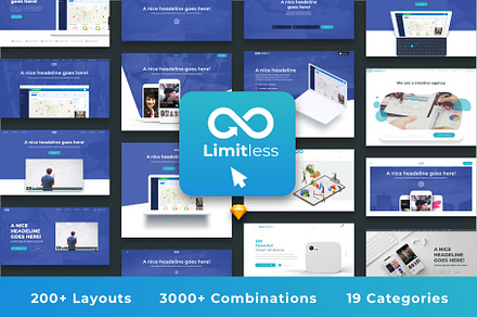 Limitless for Web, an UI Kit Template by UI Design Resource