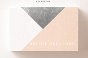 Geometric Silver Business Card, a Business Card Template by iloladesign (Thumbnail 2 of 2)