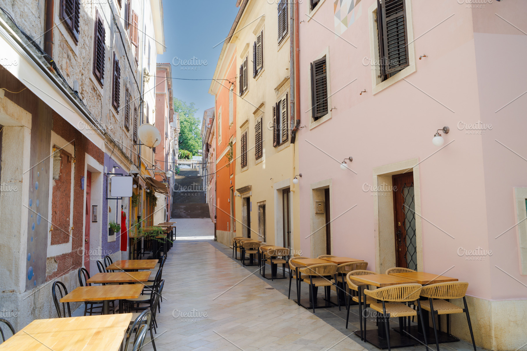 Old streets in Pula old town, Croatia, an Architecture Photo by Bepslabor