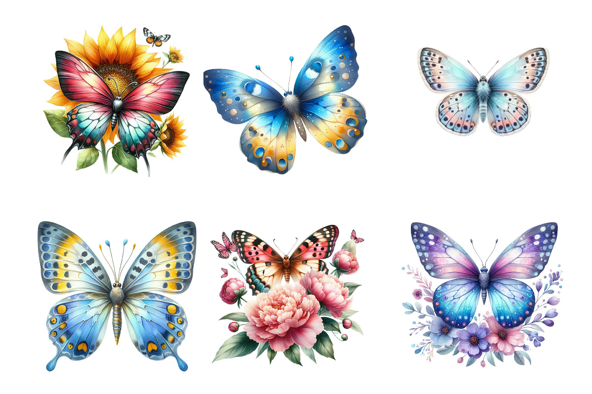 Floral Butterfly Png Butterflies PNG, an Illustration by SinaCreation (Photo 3 of 7)