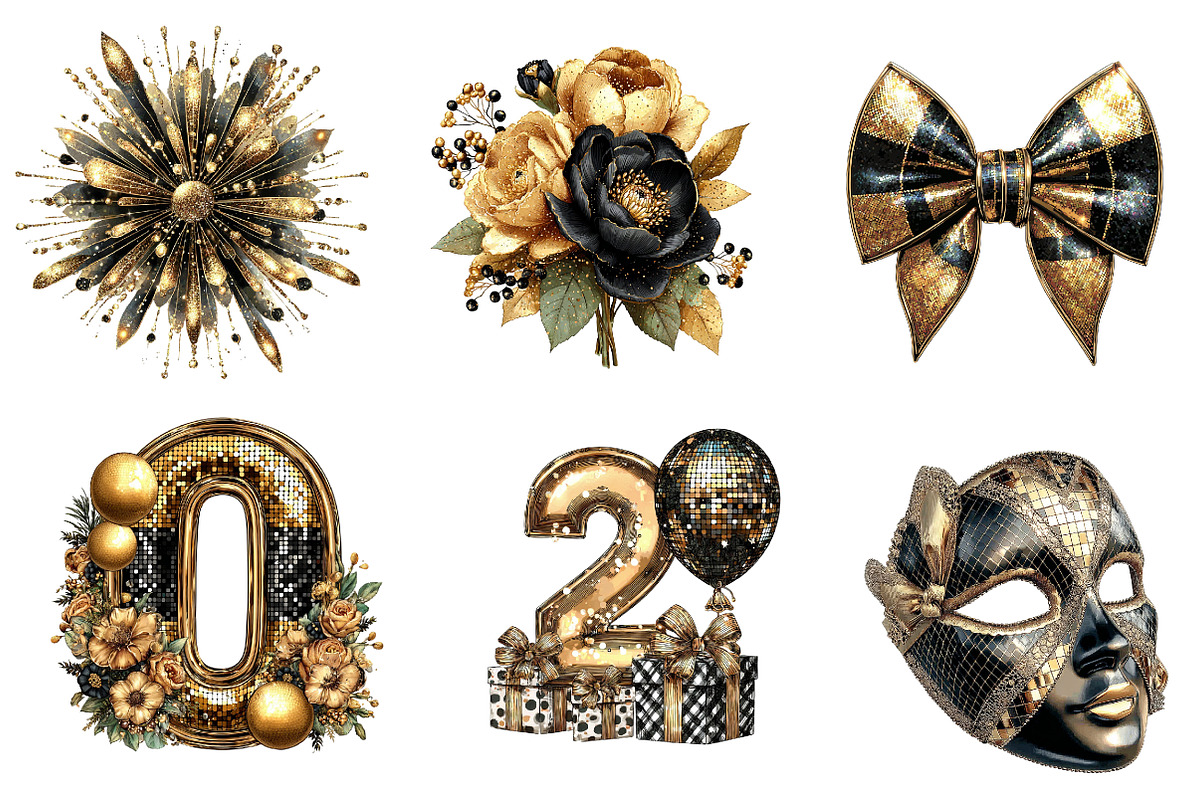 New year clip-art, an Illustration by CreationArt (Photo 2 of 5)
