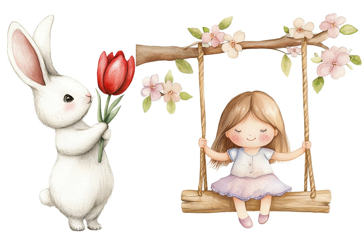Watercolor Cute Strawberry Clipart, a Seasonal Illustration by CitraGraphics (Photo 3 of 3)