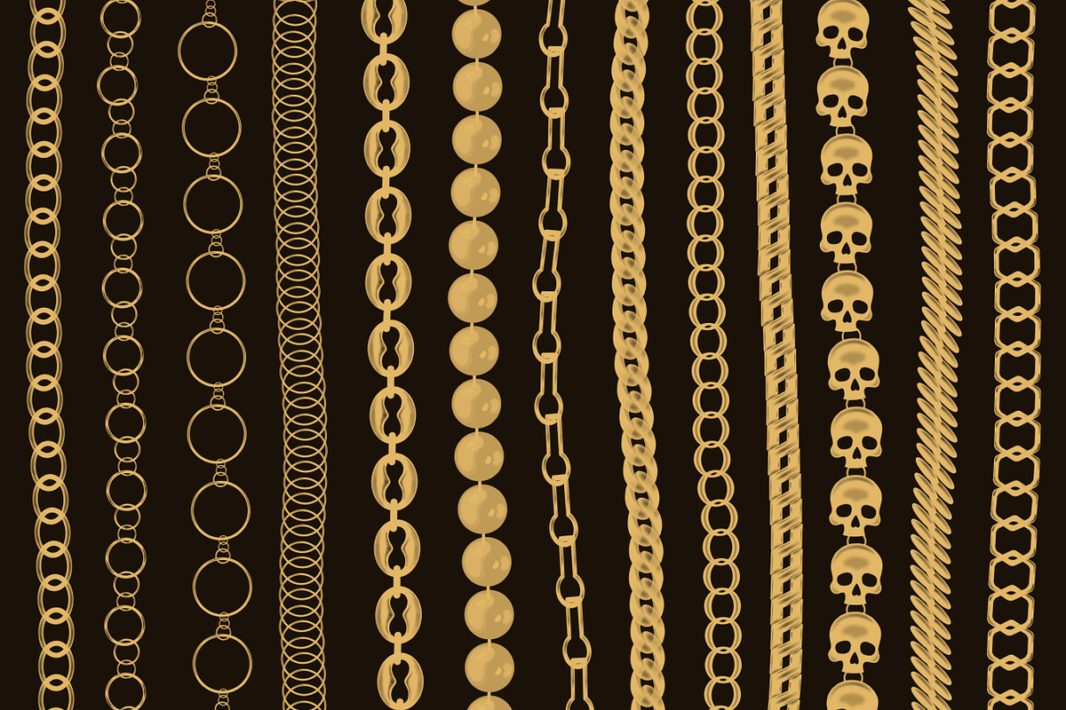 Chains & pendants Procreate brushes, a Brush Add-On by Veronika Gotovceva (Photo 2 of 4)
