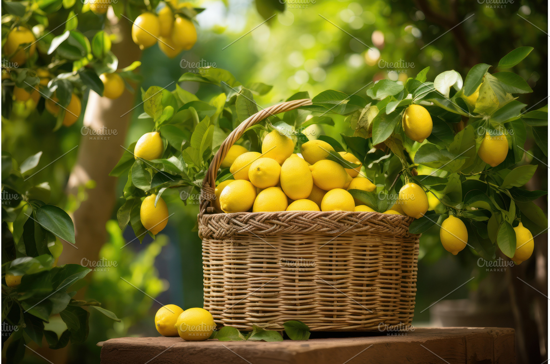 Verdant Lemon basket garden, a Food & Drink Photo by Ylivdesign