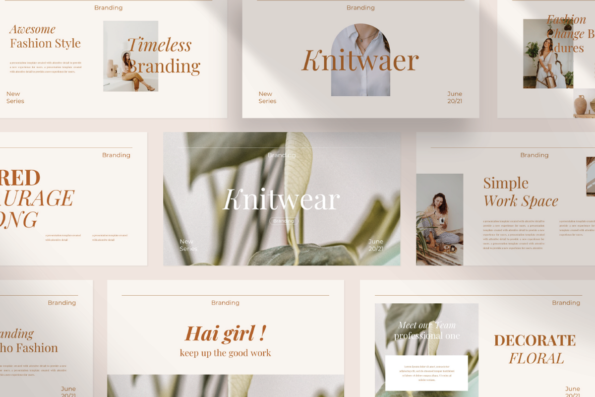 Knitwear - PowerPoint Template, a Presentation Template by Pixel And Oblivé