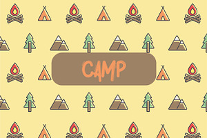 Camp icon pattern