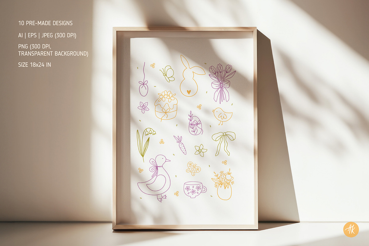 Easter Spring Clipart Hand Drawn Set, an Object Graphic by Alena Koval (Photo 10 of 15)