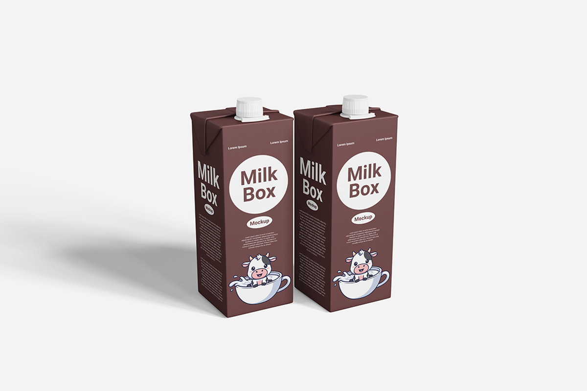 Milk Box Mockup, a Product Mockup by Indah (Photo 4 of 6)