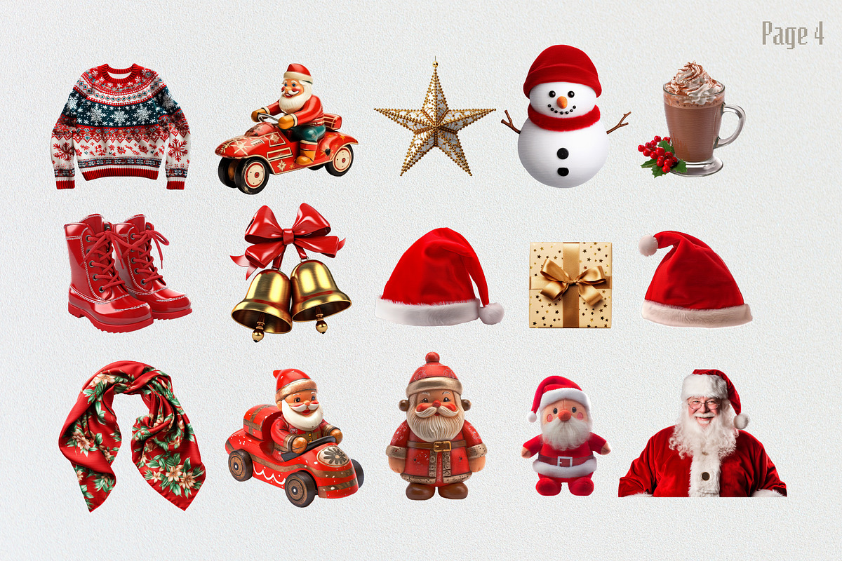 75 Christmas collage elements, an Object Graphic by Debar's Shop (Photo 5 of 8)
