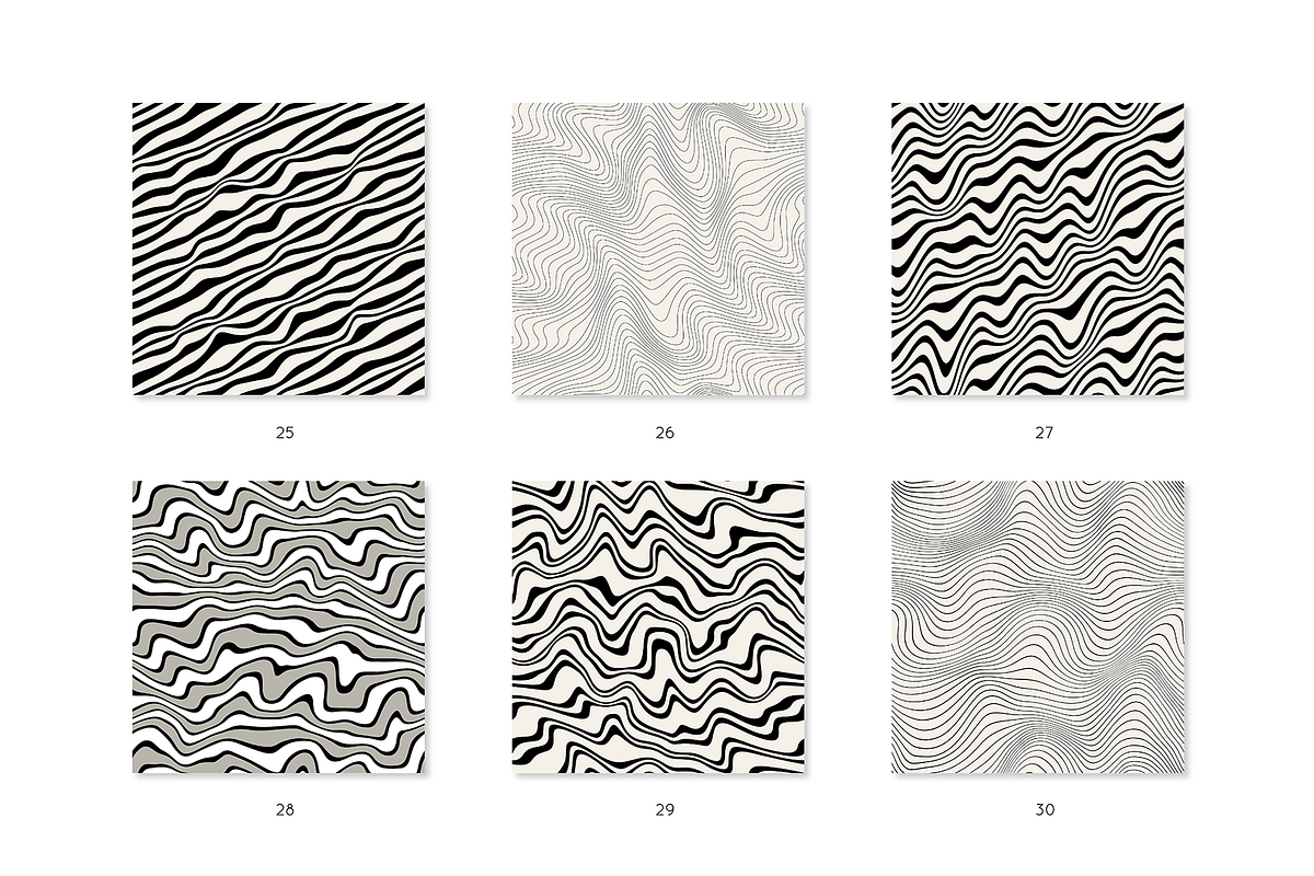 Distorted Seamless Patterns | Vol. 2, a Pattern Graphic by Curly_Pat (Photo 6 of 9)