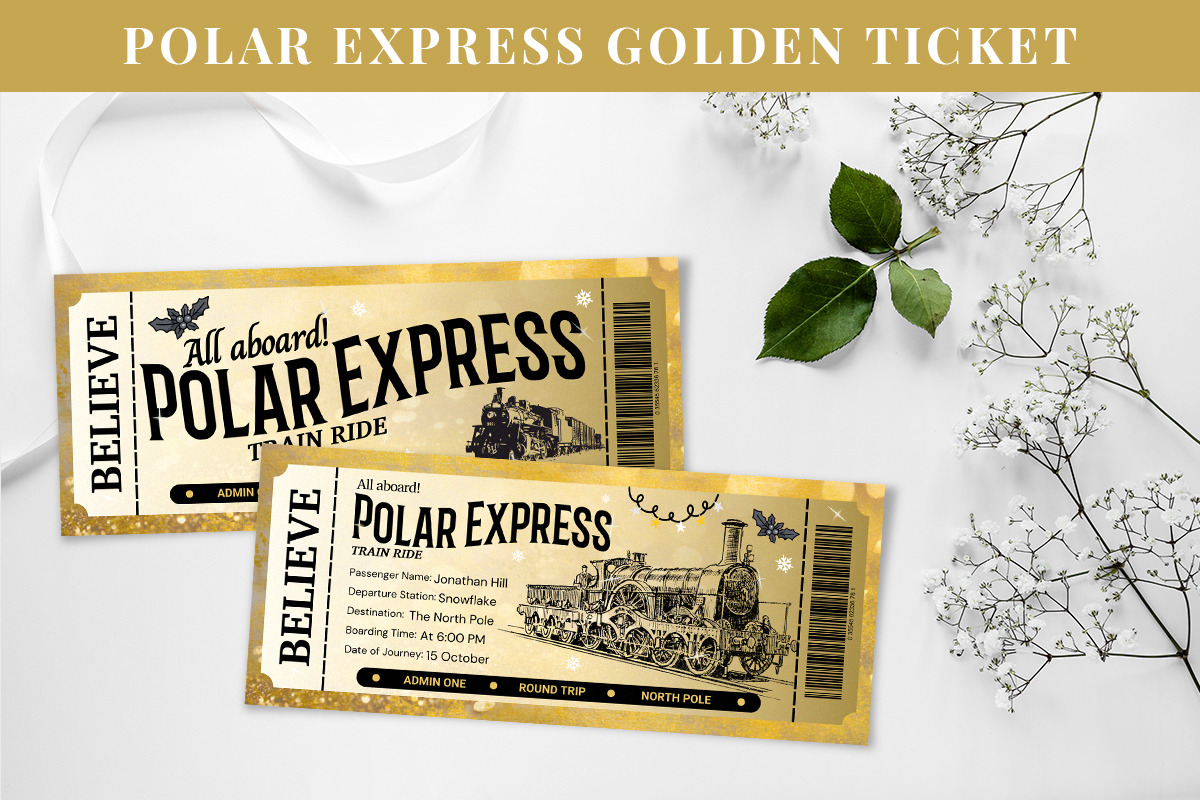 Personalized Polar Express Ticket, a Print Template by Snapybiz (Photo 9 of 11)