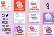 Happy Hour Poster Flyer+Social kit, a Flyer Template by Everyday Monster Creative (Thumbnail 4 of 4)