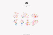 royal bloom watercolor floral set, a Decorative Illustration by Patishop Art (Thumbnail 10 of 10)