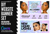 DIY Web Banner Set: Holo Film, a Landing Page Template by beautybosslab™ (Thumbnail 1 of 5)