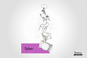Furniture Hand drawn Vector set, a Decorative Illustration by Alltruecolours (Thumbnail 3 of 5)