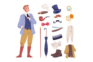 Gentlemen supply. Victorian, an Object Illustration by Stock-Smart-Start