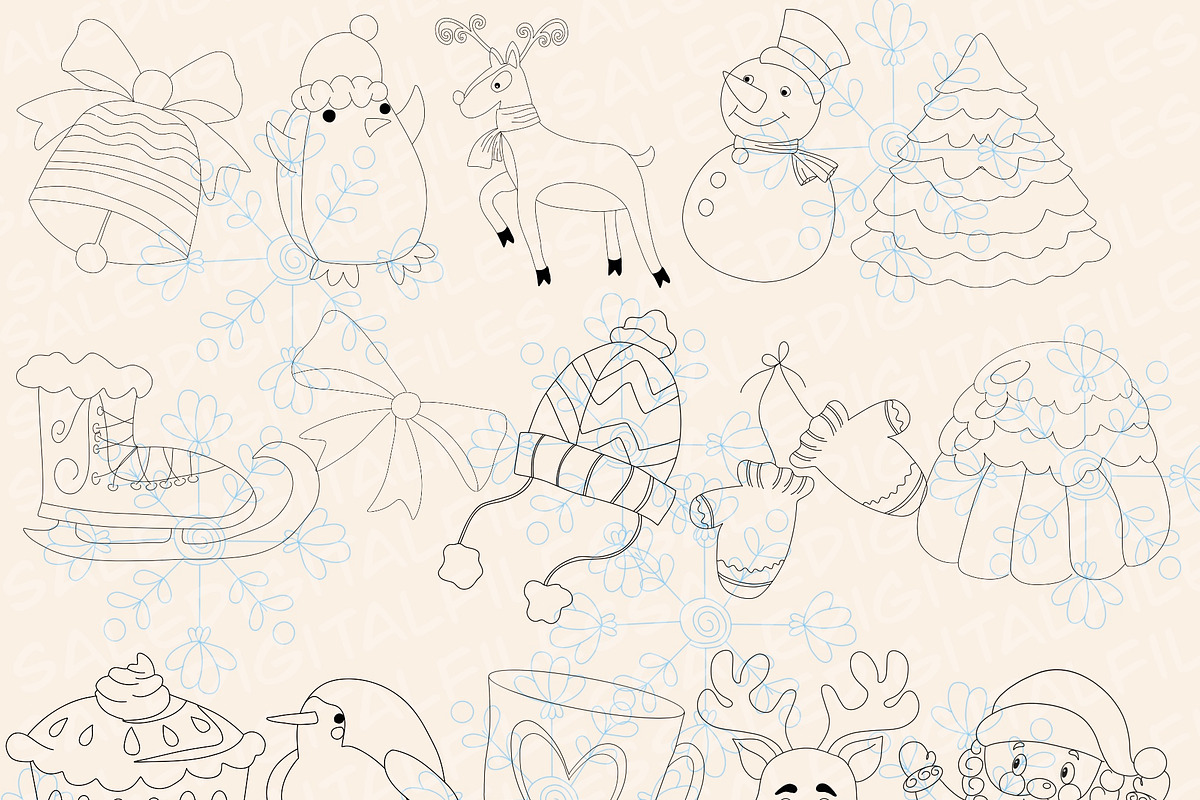 Christmas Digital Stamps, a Graphic by Favorites_Art (Photo 3 of 14)