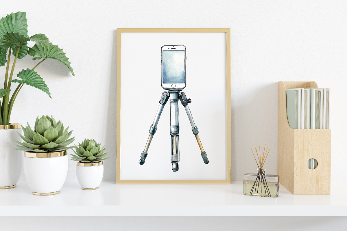 Watercolor Gadgets Clipart Bundle, an Illustration by Canvas Craft (Photo 5 of 7)