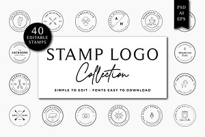 40 Stamp Logos