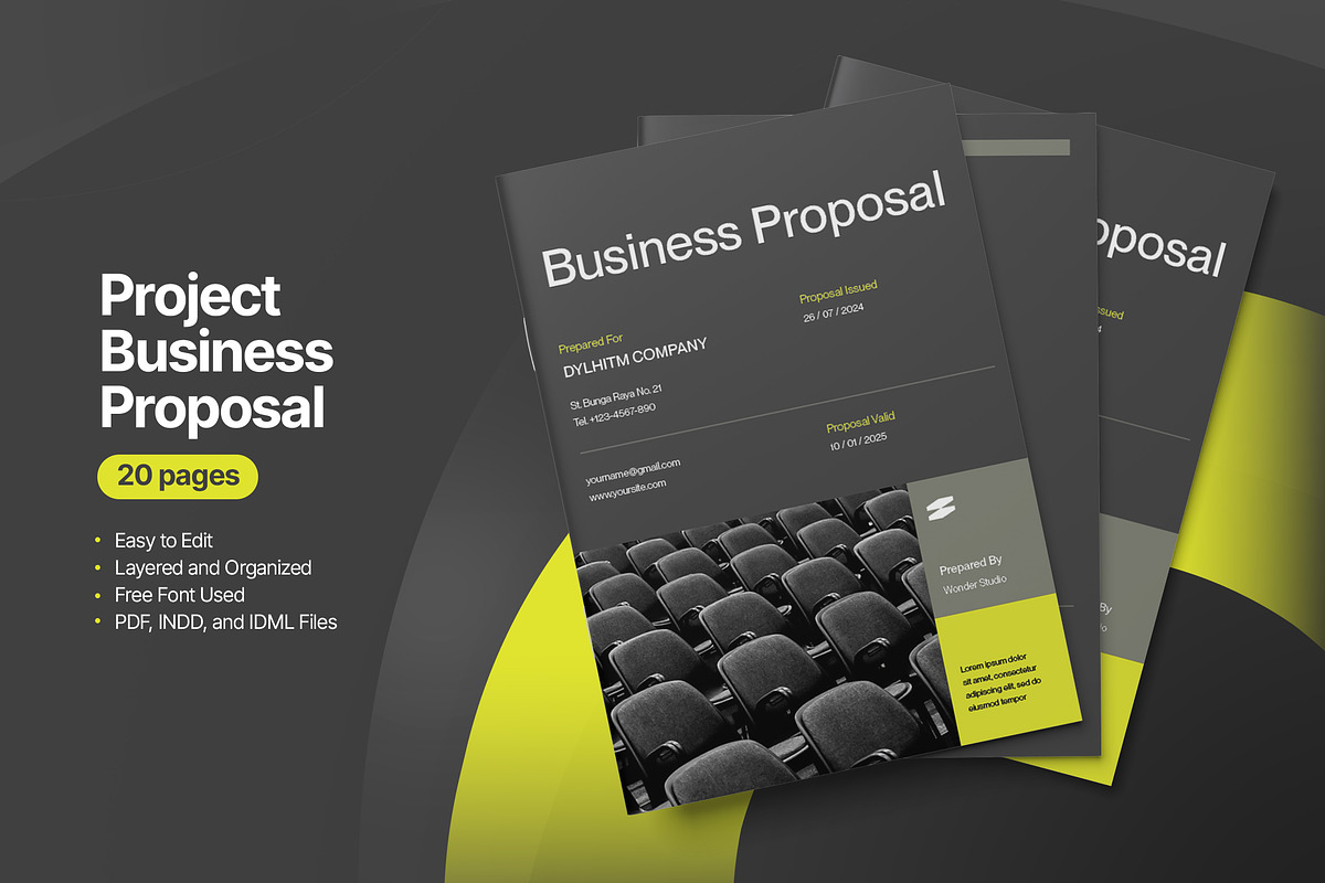 Project Business Proposal Template, a Brochure Template by TMint Play (Photo 1 of 8)