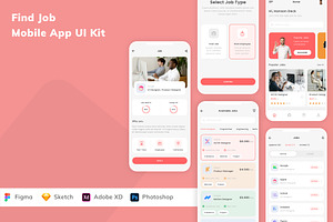 Find Job Mobile App UI Kit