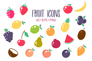 Fruits simple illustration, an Illustration by Cmeree (Thumbnail 1 of 2)