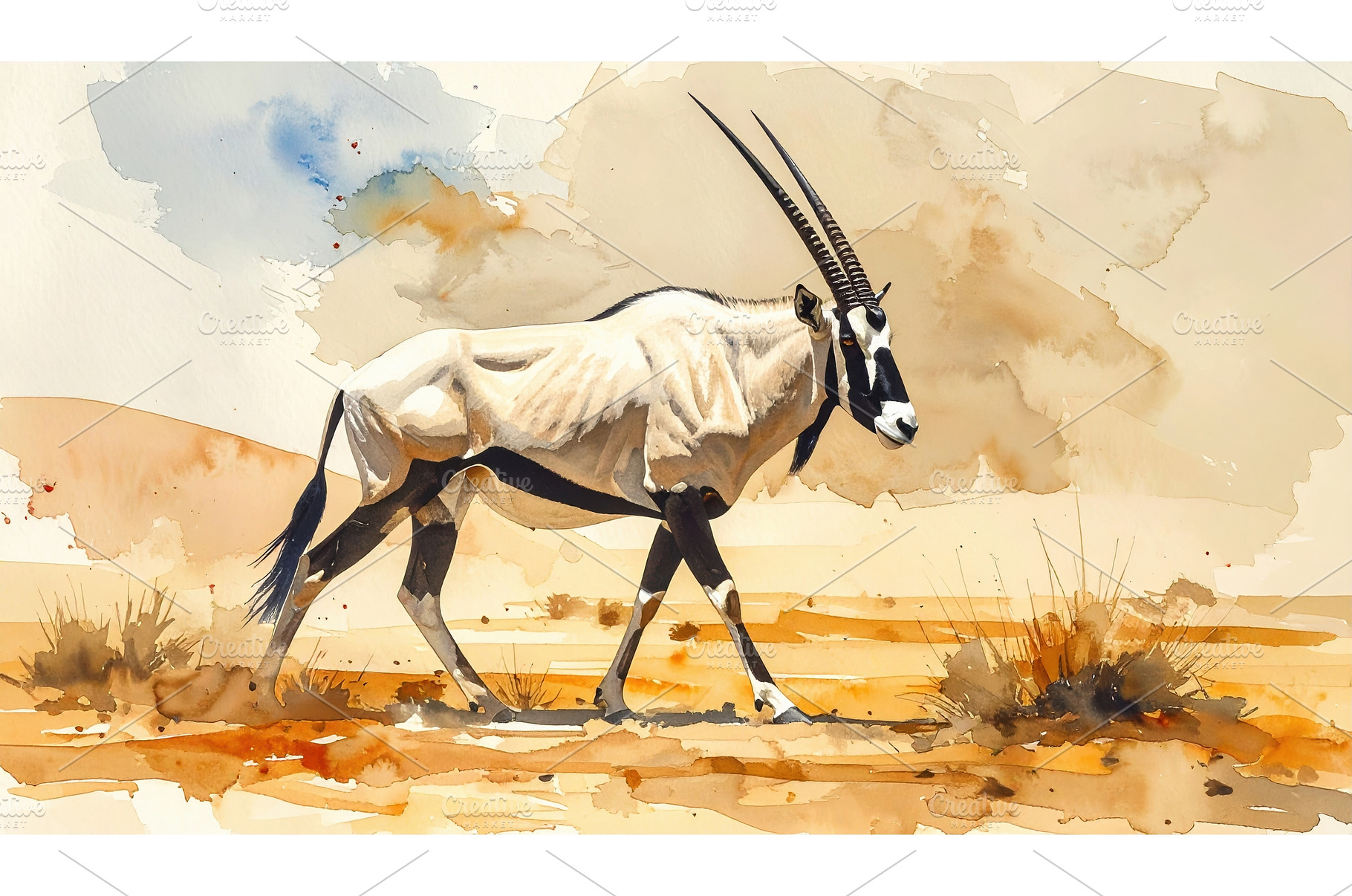 An oryx walking across desert sands, an Animal Photo by Igor Tichonow