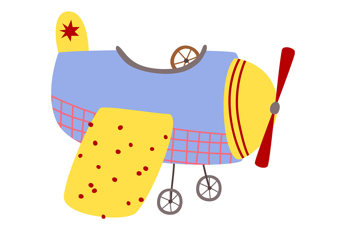 12 Hand-Drawn Cute Airplanes Clipart, a Transportation Illustration by the_myro (Photo 13 of 13)