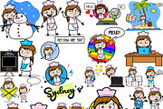 Waitress ~ Cartoon Character Set, a Food Illustration by The Toon Company (Thumbnail 8 of 10)