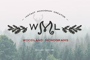 Woodland Monograms Font