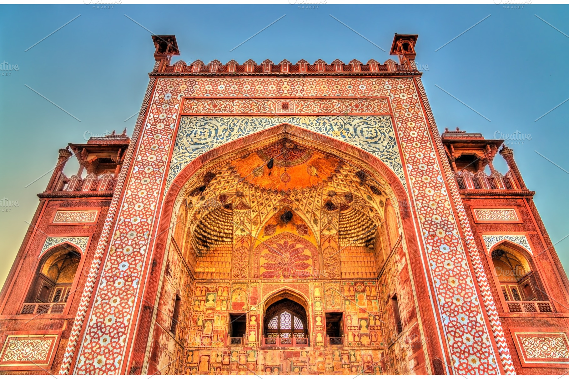 Western Gate of Sikandra Fort in Agra - Uttar Pradesh, India, an Architecture Photo by Leonid Andronov