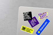 Sticker Mockup On Macbook, a Merchandise Mockup by SLAB! Design (Thumbnail 8 of 8)