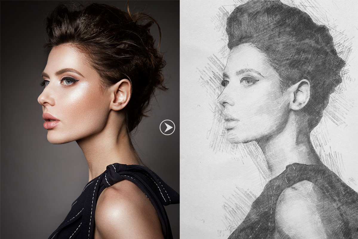 Pencil Sketch Photoshop Action, an Action Add-On by DESIGNAVO (Photo 2 of 8)