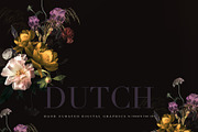 Vintage Floral Clip Art - Dutch, an Illustration by Create The Cut (Thumbnail 3 of 12)
