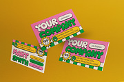 Pink Retro Business Card, a Business Card Template by graphicook (Thumbnail 5 of 5)