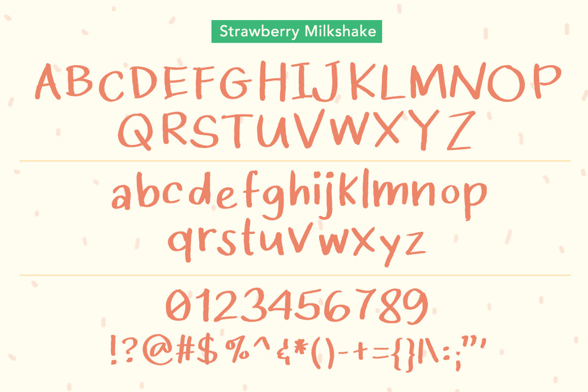 Strawberry Milkshake Font preview 6